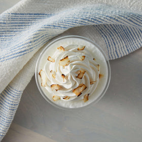 Big Train Dragonfly Coconut Blended Crème frappé cafe-style cup hints at boutique cafe vibes