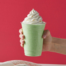 Big Train Dragonfly Green Tea Frappé mixing with ice creates café-style beverages anywhere.