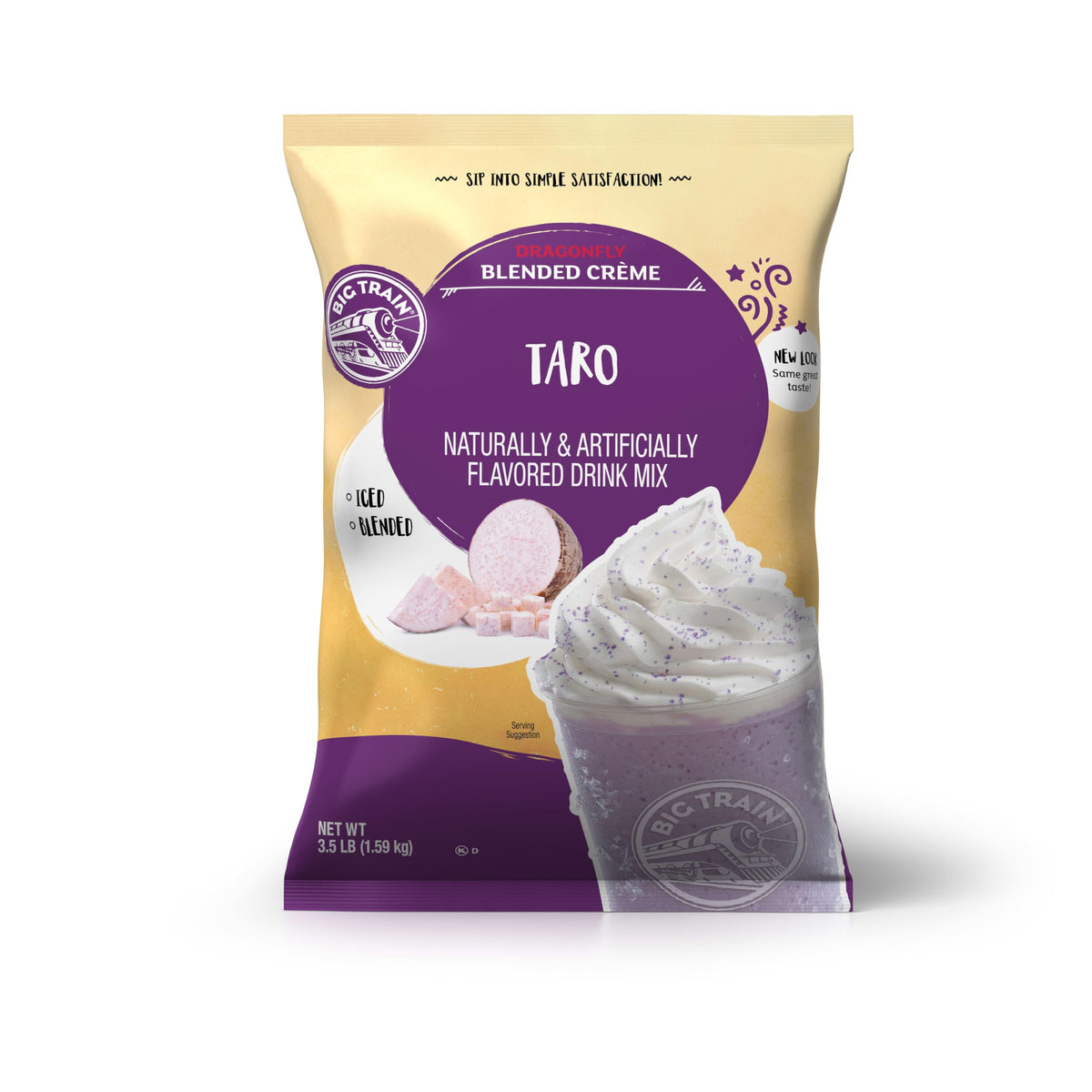Big Train Dragonfly Taro Frappé Mix packaging variation for home use