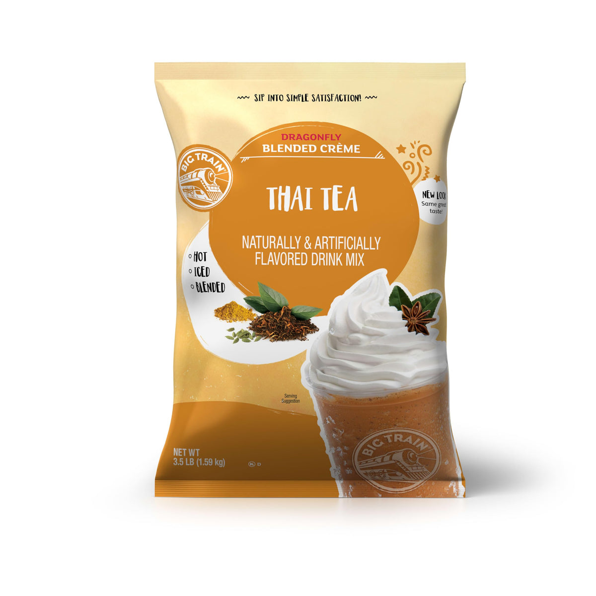 Big Train Dragonfly Thai Tea Blended Creme bottle for quick at-home drinks.