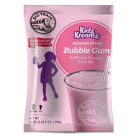 Big Train Kidz Kreamz Bubble Gum Frappé mix bottle – easy at-home beverage base for kids.