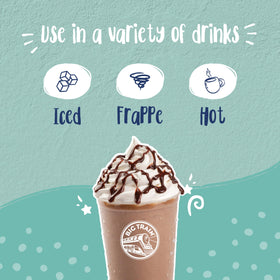 Big Train Low Carb Mocha cup swirls; rich texture without added sugars.