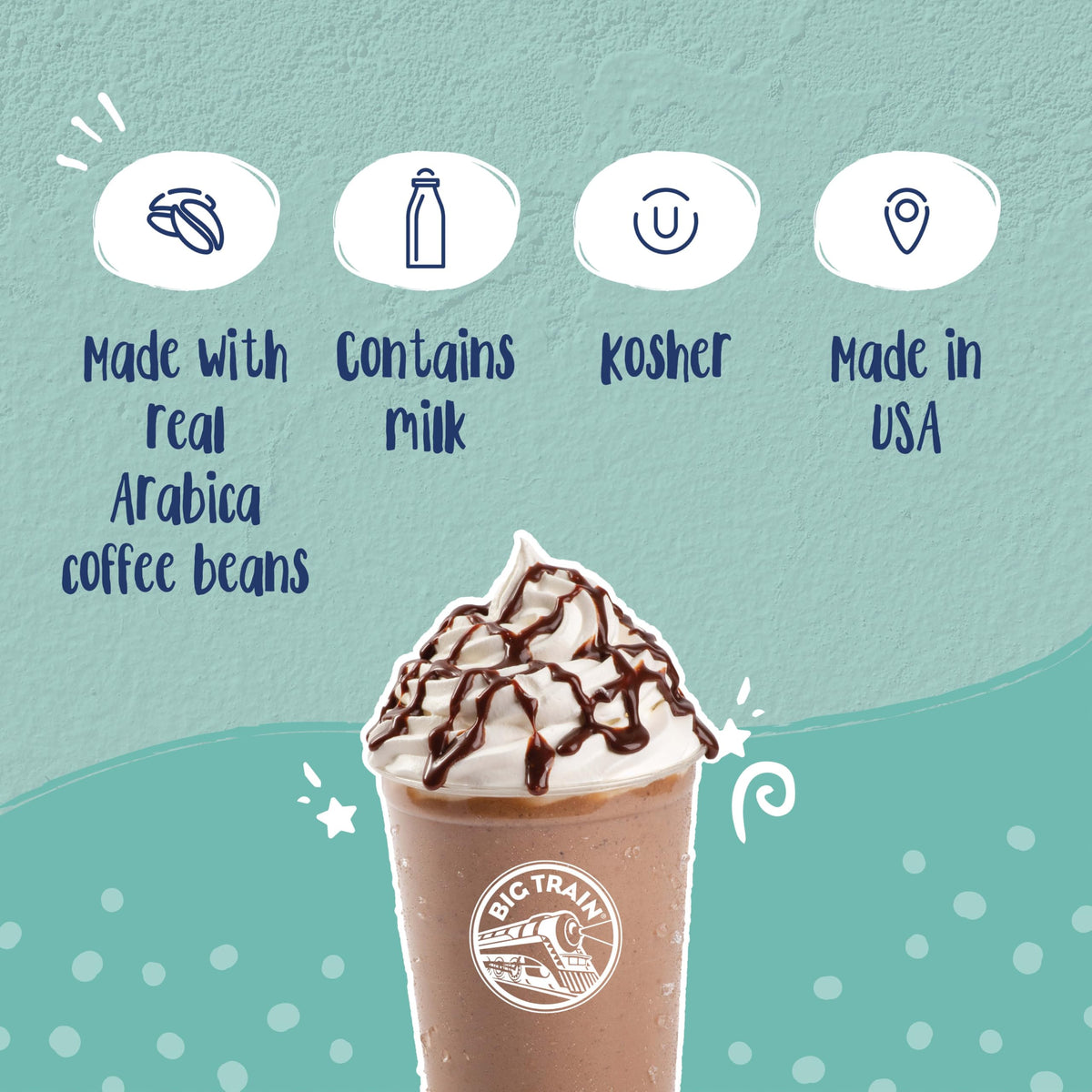 Big Train Low Carb Mocha packaging; carb-conscious option for offices and homes.
