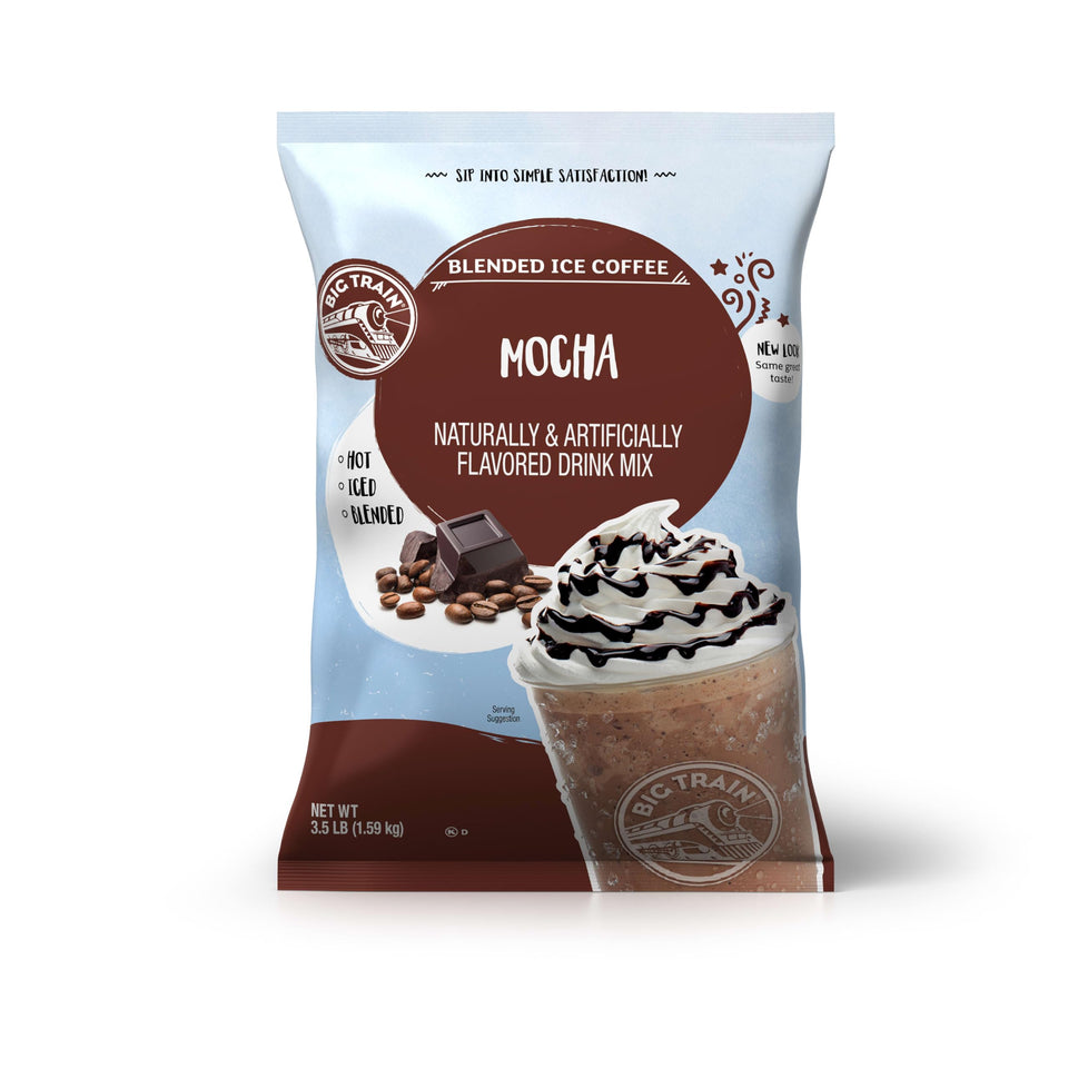 Big Train Mocha Blended Ice Coffee Mix bag for quick at-home preparation