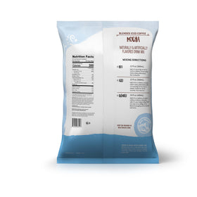 Big Train Reduced Sugar Mocha mix in cup showcases daily indulgence option.
