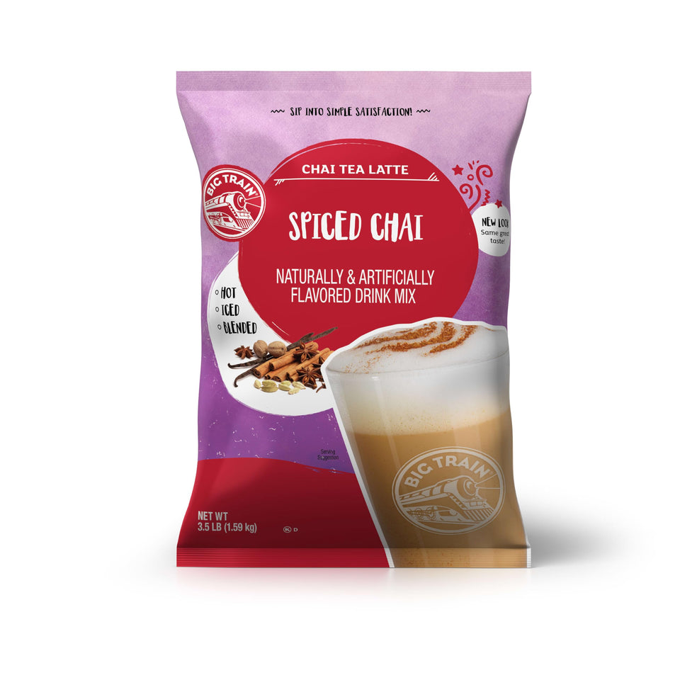 Big Train Spiced Chai Latte Mix powder ready to scoop for a cozy cup.