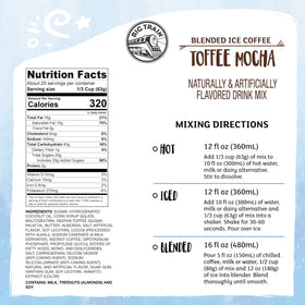 Big Train Toffee Mocha blended ice coffee cup at home or office.
