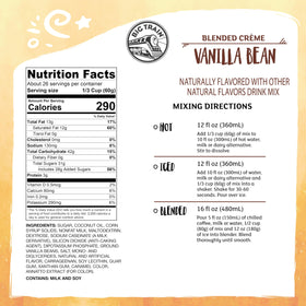 Big Train Vanilla Bean Blended Crème powder ready for smooth, scoop-and-stir enjoyment