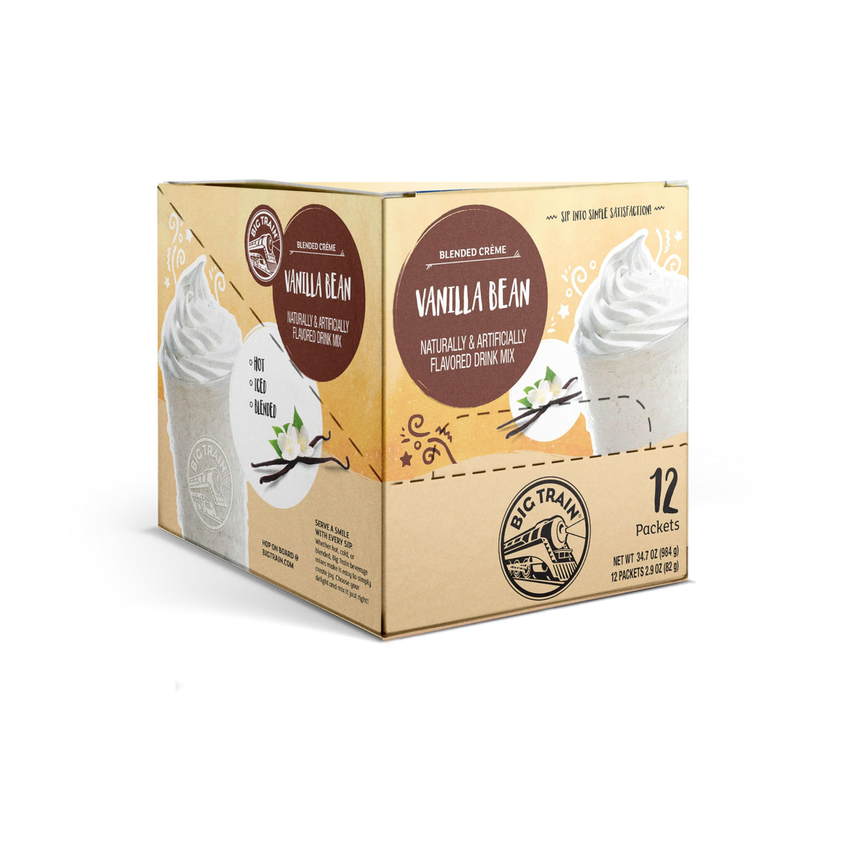 Big Train ready-to-mix texture with creamy swirl.