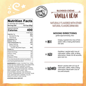 Big Train Vanilla Bean frappé hot cup for café-style hot drinks at home.