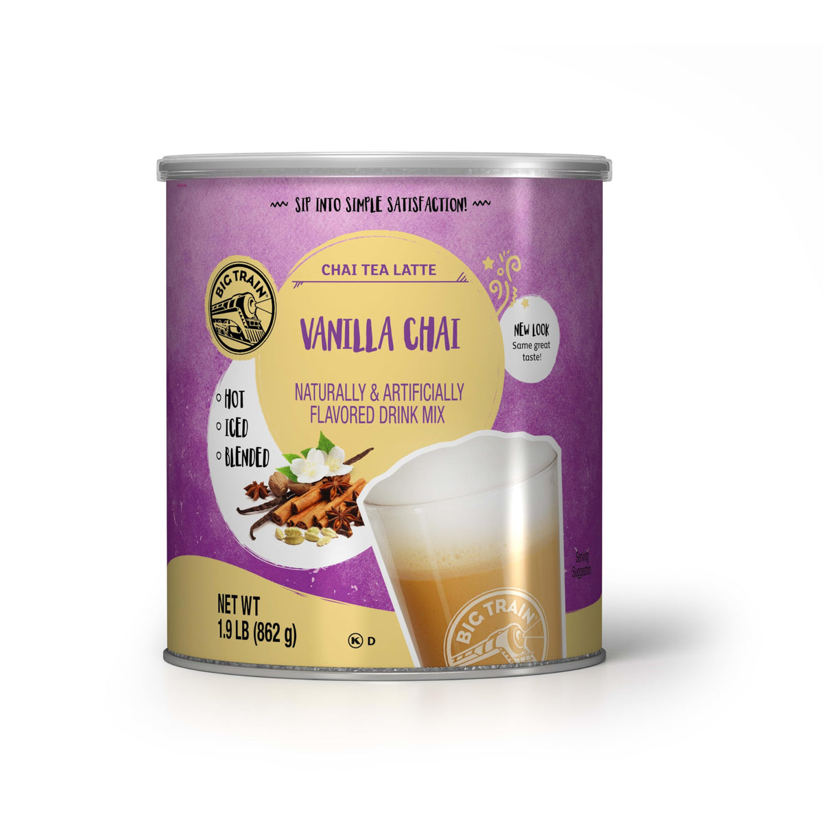 Big Train Vanilla Chai Tea Latte Mix bottle pour for quick, comforting chai at home.