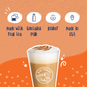 Big Train Vanilla Chai Tea Latte Mix steaming mug ready-to-drink aroma.