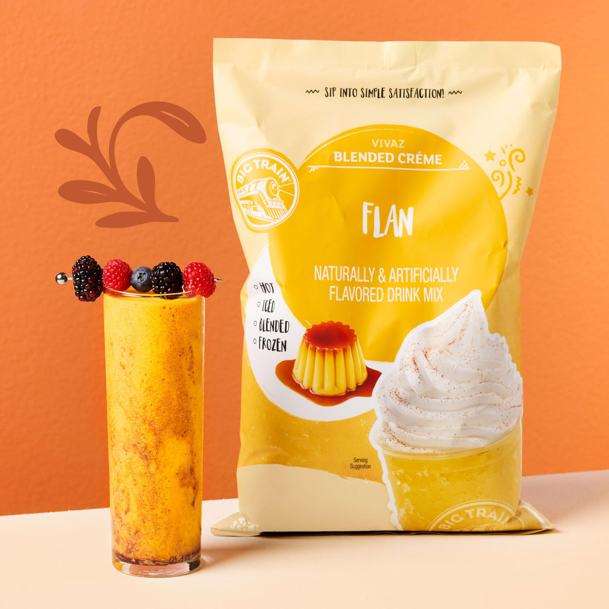 Big Train Vivaz Flan Blended Creme foamy top cup hints at luxurious texture