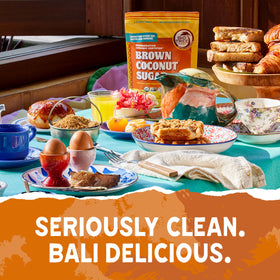 Big Tree Farms coconut nectar origin emphasizes sustainable harvest.
