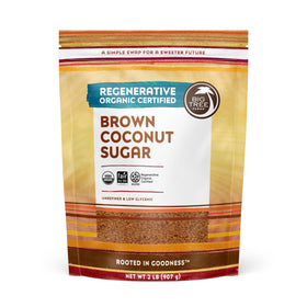 Big Tree Farms Organic Brown Coconut Sugar packaging, ideal for pantry storage.