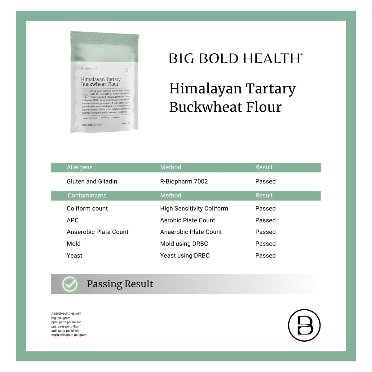 BIG BOLD HEALTH antioxidant-rich flour ideal for nutritious meals.