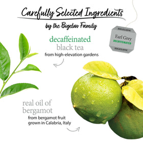 Bigelow bergamot oil Calabria origin emphasizes authentic citrus aroma in every cup.