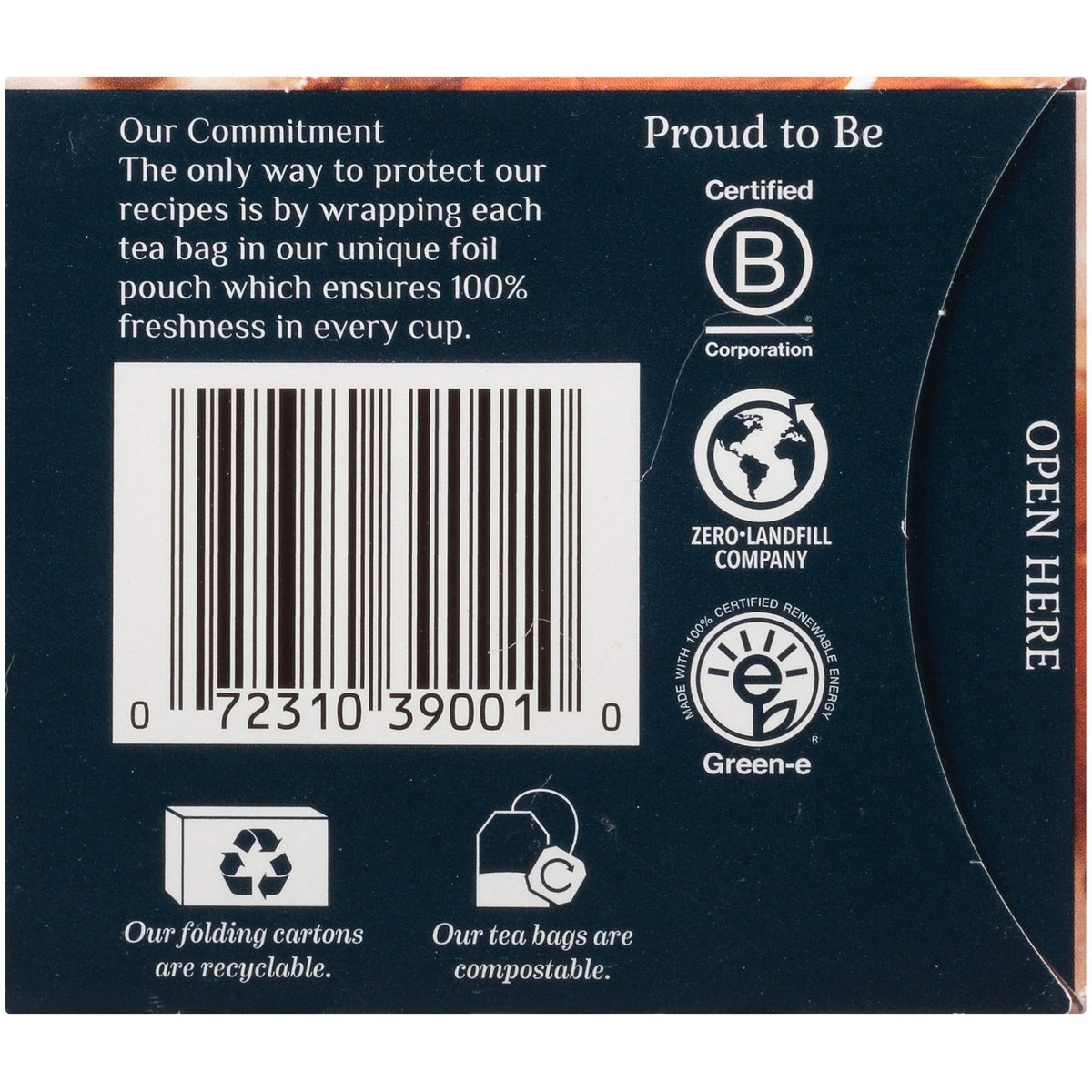 Bigelow Botanicals foil pouches preserve flavor and aroma