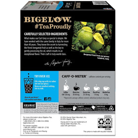 Brand label close-up showing Bigelow heritage and quality assurance.