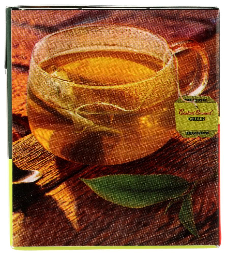 Close-up of orange peel and spice in Bigelow Constant Comment Green Tea.