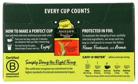Steaming cup of Bigelow Constant Comment Green Tea ready to enjoy.