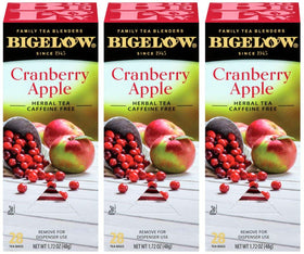 Bigelow Cranberry Apple Tea box pack-3 showcases the seasonal flavor bundle.
