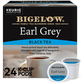 Bigelow Earl Grey K-Cup pack ready for quick, consistent single-serve brews.