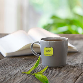 Bigelow Earl Grey Green Tea boxes show six-pack convenience.