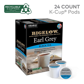 Front view of Earl Grey tea box for easy shelf recognition and purchase.