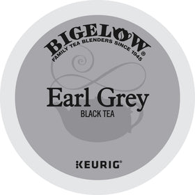 Bigelow Earl Grey Tea K-Cup being poured for a convenient single-serve cup.