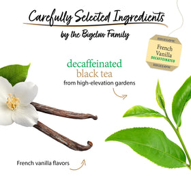Brewing Bigelow French Vanilla decaf tea releases comforting aroma and smooth palate.