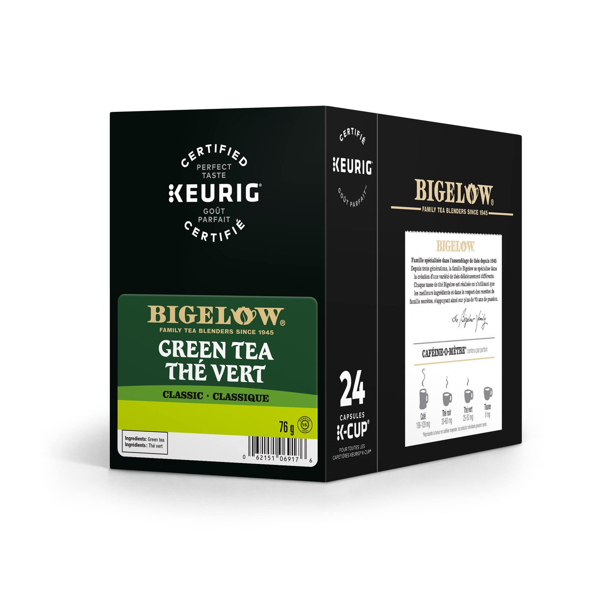 Bigelow Green Tea K-Cups 24-pack ready for fast single-serve brewing on Keurig.