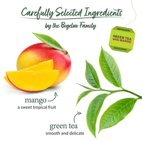 Iced Bigelow Green Tea with Mango is refreshing on warm days.