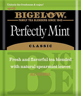 Kitchen moment with Bigelow Perfectly Mint Black Tea and minty aroma