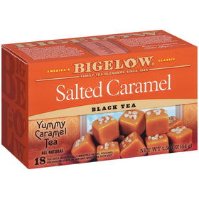 Bigelow Salted Caramel tea bags ready for a comforting, flavorful cup anytime.