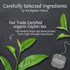 Bigelow Steep by Bigelow Organic English Breakfast tea bags ready for daily rituals