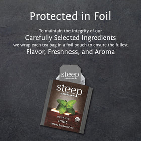 Bigelow Organic Mint Tea aroma as you steep delivers a refreshing experience.