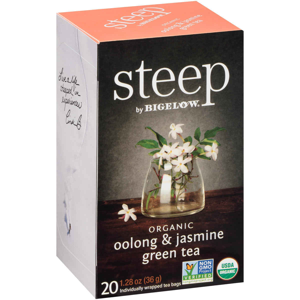 Bigelow Steep Oolong Jasmine tea bags in pack6 for on-the-go brewing