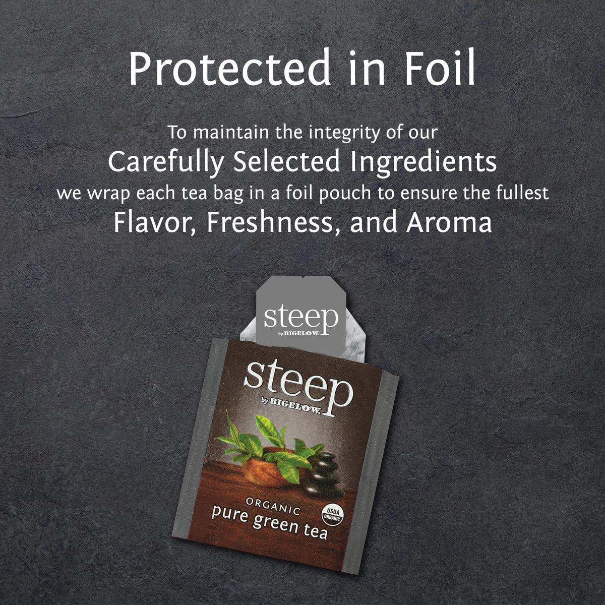 Steeping a cup of Bigelow Organic Green Tea for a gentle, refreshing ritual.