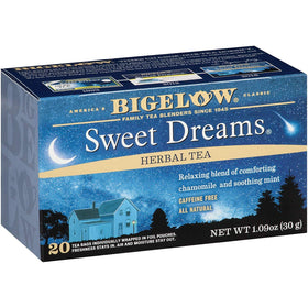Bigelow Sweet Dreams box with 20 bags for a calming evening ritual.