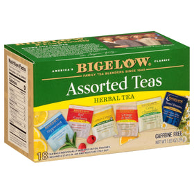 Bigelow Tea 108-count assorted herbal tea variety pack for hot or iced enjoyment.