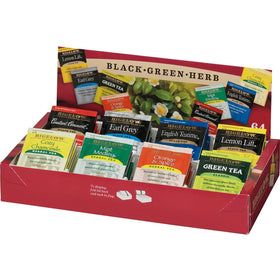 Bigelow Tea Assortment shows USA-made blending and packaging with a long-standing quality tradition.
