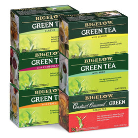 Bigelow Classic Green Tea pack with premium bags for daily hot or iced tea