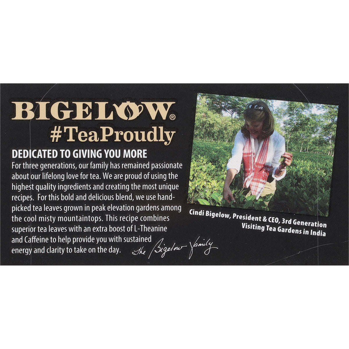 Bigelow foil-wrapped tea pouches preserve freshness and aroma