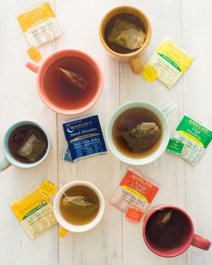 Bigelow Lemon Ginger tea bag delivering bright, uplifting herbal flavor.