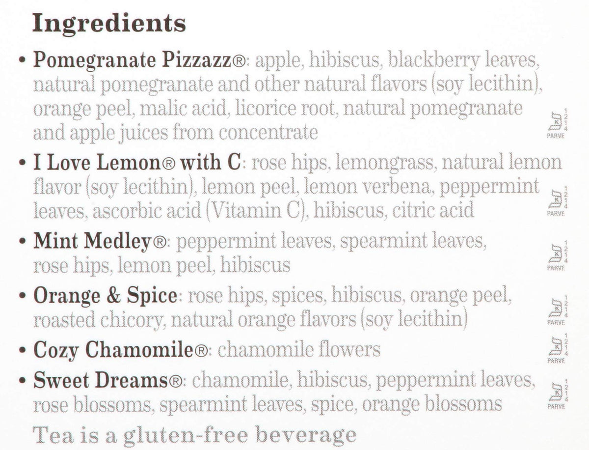 Bigelow Tea mint-medley bag invites refreshing peppermint and caffeine-free calm.