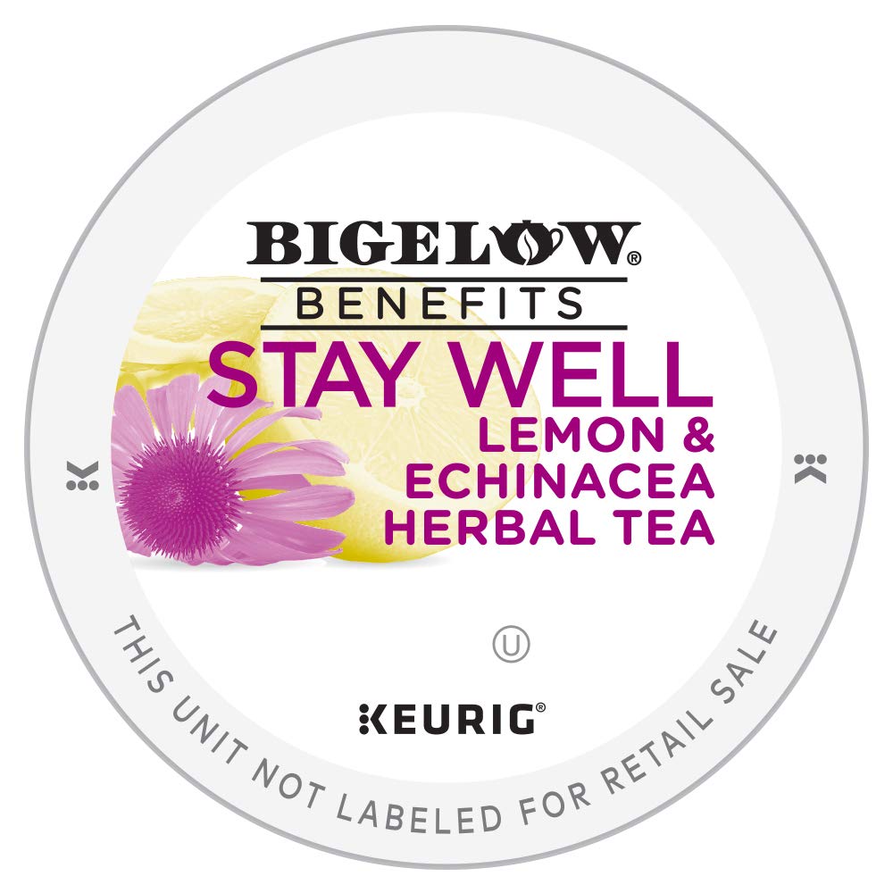 Bigelow Stay Well Lemon Echinacea ingredients close-up, highlighting natural flavors.
