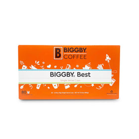 BIGGBY Best Blend 80ct box for home brewing convenience.