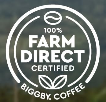 BIGGBY steaming mug conveys comforting aroma and warmth.
