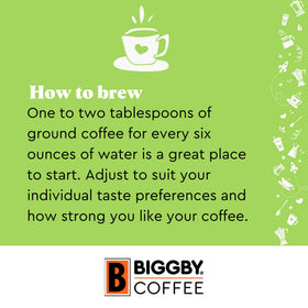 BIGGBY Michigan Cherry brewed cup conveys fruity notes with a smooth, satisfying finish.
